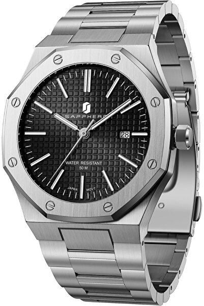 Generic BY Watch for Men Octagonal Stainless Steel 50M Waterproof Luxury Wris...