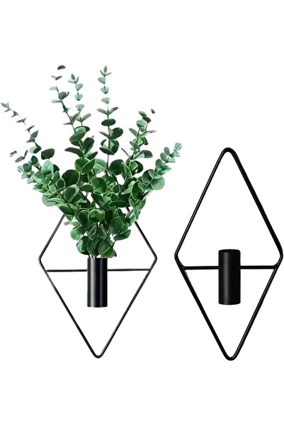 Generic Hanging Planters with Artificial Eucalyptus Metal Hanging Vase Indoor...