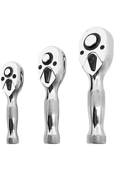 Generic 3 Pcs Stubby Ratchet Set, Quick Release Reversible, 1/4", 3/8", 1/2" ...