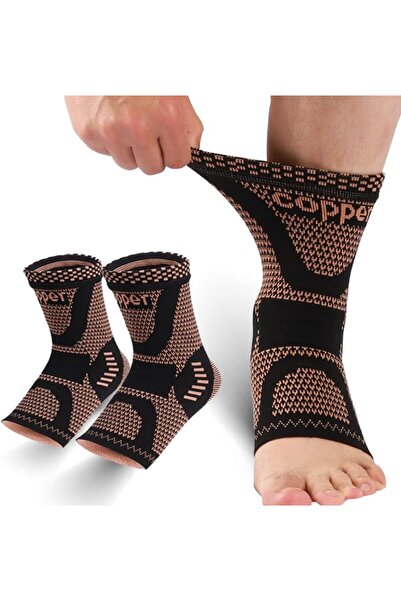 Generic Copper Ankle Brace, Adjustable Copper-Infused Compression Sleeve, Ank...