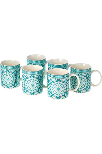 Generic Istekana, Tea Mug Set 6pc, Made of porcelain with Assorted color deco...