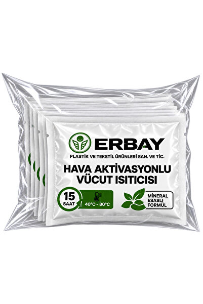 ERBAY 10 Adet Hava Aktivasyonlu Vücut Isıtıcısı 15 Saat Isıtan El Vücut Isıtı...