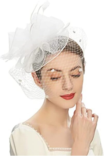 Generic Women's Pillbox Fascinator Hat Headband for Tea Party, Kentucky Derby...