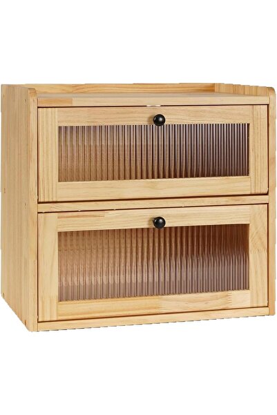 Generic Double Layer Large Capacity Bread Bin for Kitchen Countertop,Bread Bo...