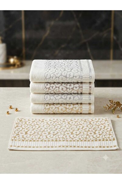 New Cotton Home مجموعة مناشف هدية للوجه والرأس مكونة من 4 قطع مقاس 50×90 سم م...