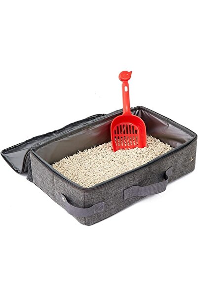 Generic Portable Cat Travel Litter Box with Zipped Lid, No Leakage, No Smell,...