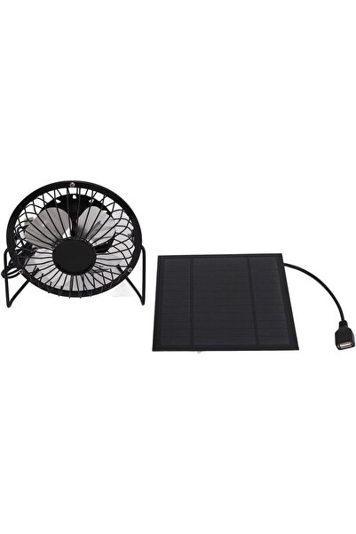 Generic 5W Mini Solar Panel Powered USB Cooling Iron Fan for Home Office Outd...