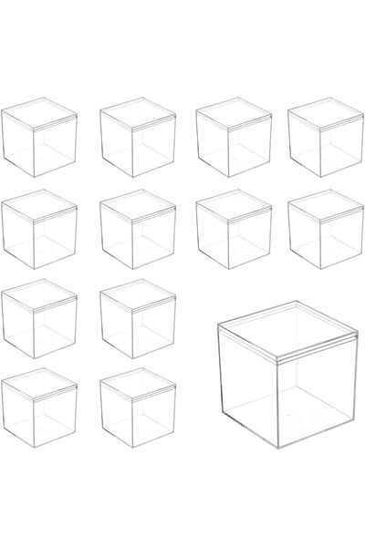 Generic هدية ريد دوت ®   12 قطعة (4.5×4.5×4.5 سم) مكعبات أكريليك مربعة، صنادي...