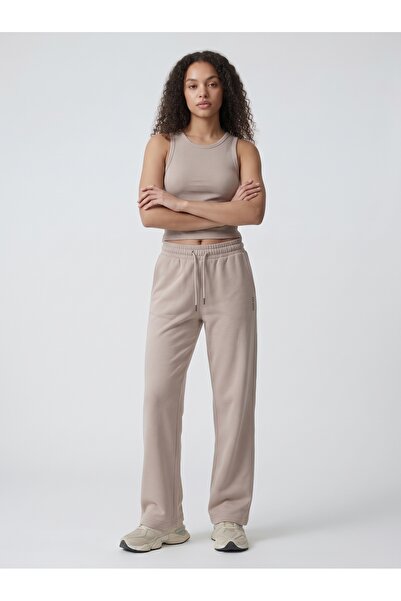 Noe Collection Women's Wide Leg High Waist Lace-Up Relaxed Fit Sweatpants