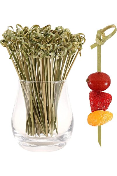 Generic Cocktail Picks,100 Pcs Bamboo Fruit Sticks, Wooden Toothpicks for App...