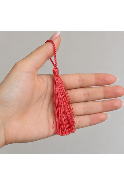 Renk İthalat Ciucuri din frânghie, roz coral, pachet de 100 de bucăți, marcator pentru mărgele de rugăciune, accesoriu, ornament decorativ