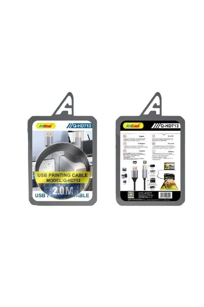 OEM Andowl Καλώδιο Εκτυπωτή 2Μ Q-HD713 - USB Printing Cable