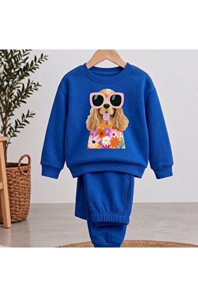 playwear Hanorac de echipă cu imprimeu câine și ochelari pentru fete și băieț...