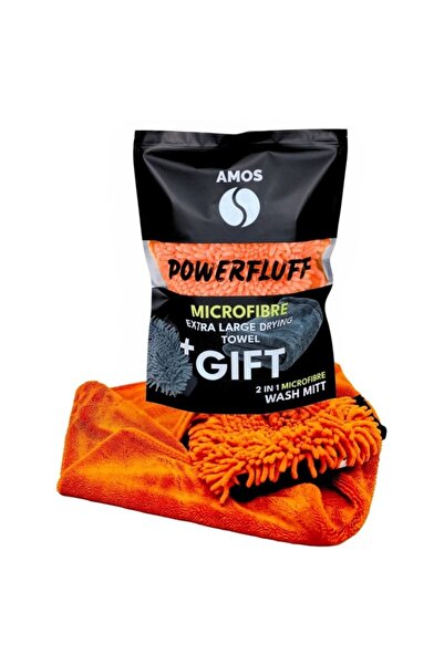 PTC Prosop portocaliu ultra-absorbant din microfibră AMOS Powerfluff 1000 GSM...