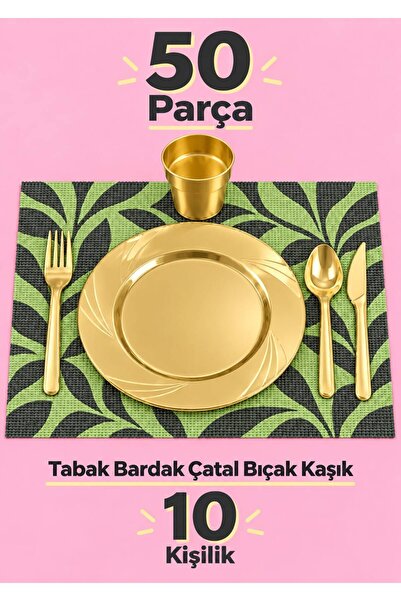 nakkaşe 50'li LÜX SERT PLASTİK Parti Doğum Günü Sunum Davet Nişan Söz Tabak B...