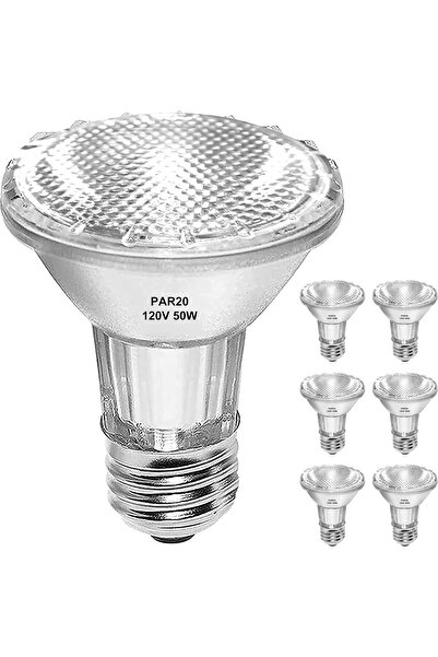 Generic PAR20 Flood 50W Bulbs – 6 Pack Dimmable 50W Halogen Bulb, 2250 Lumens...