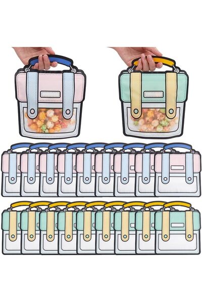 Generic أكياس هدايا بلاستيكية، حقيبة ظهر كرتونية للهدايا، أكياس هدايا خضراء ق...