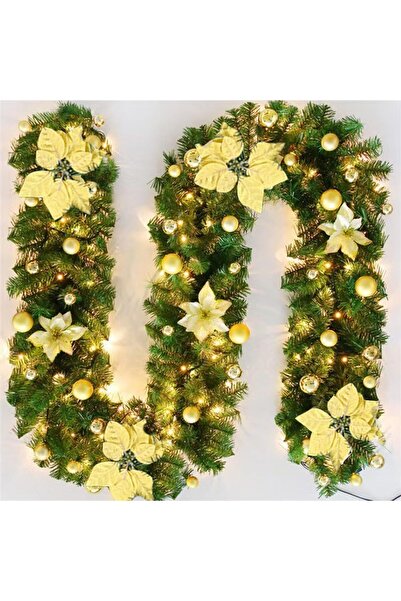 Generic 16.4 ft Christmas Tinsel Garland Lighted Metallic Twist Tree Decorati...