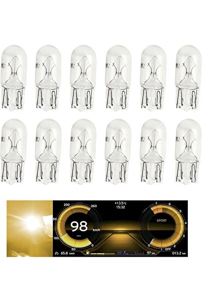 Generic مصابيح هالوجين T10 للسيارات وسيارات الدفع الرباعي 12 فولت 5 واط، مصبا...