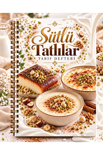 Eseran Print 40 Çeşit Sütlü Tatlı Tarif Defteri-A5 Spiralli