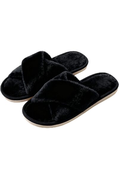 Generic Fluffy Winter House Suede, Fuzzy Memory Foam Slippers for Women Men, ...