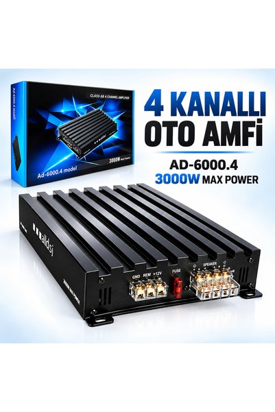 Oto Amfi 4 Kanal 3000w RMS 280w AD-6000.4