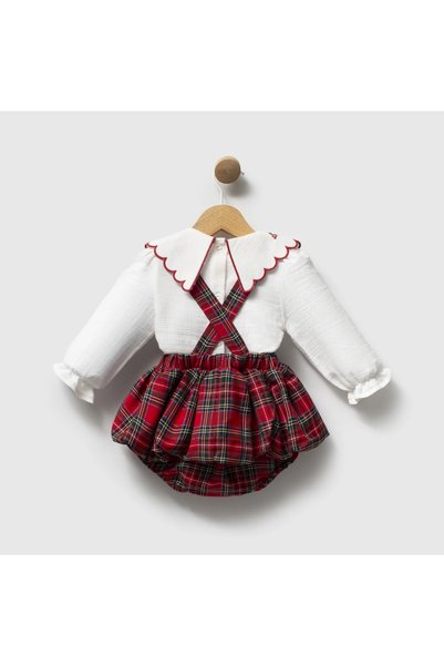 bebeğim butik Baby Girl Romper Set Plaid