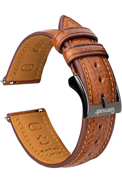 Generic Quick Release Italian Leather Watch Band - Tuscany Vegetable-Tanned T...