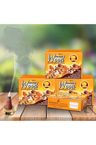 Generic بخور، أقماع بخور خشب الذهب، 40 قطعة، أعواد بخور مع حامل بخور نحاسي صغ...