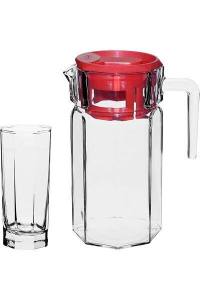 Paşabahçe Pasabahce Glass Jug and Glasses Set, 7 Pieces, Model 97415/GB