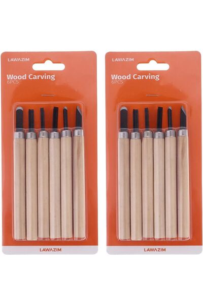 Generic Wood Carving Set - 2 Packs of 6 Piece - Carving chisels set Chip Spoo...