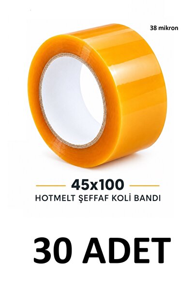 MTKardeşler 30 τεμάχια ταινίας κολλητικής ταινίας 45 mm X 100 Mt Διαφανής ται...
