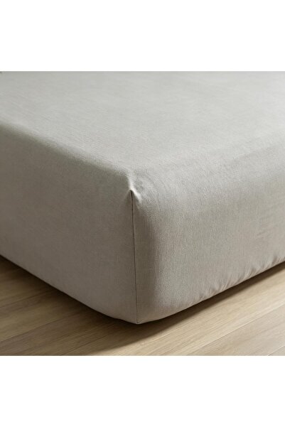 Generic Luxury Cotton Fitted Sheet 180x200 cm, Pure Natural Linen Cotton Blen...
