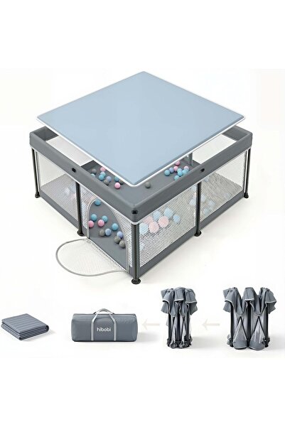 Generic سياج لعب قابل للطي للأطفال، ساحة لعب شبكية بدون تجميع للأطفال، 135×13...