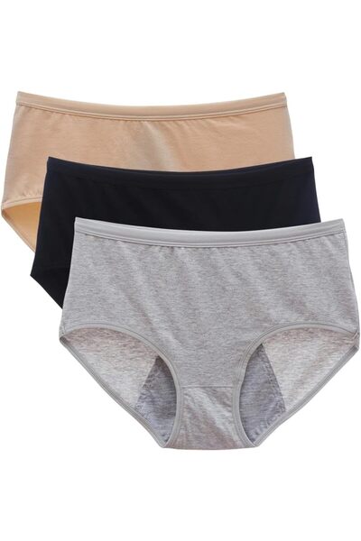 Generic Women's Cotton Period Underwear, 3-Layer Leek Proof Menstrual Briefs ...