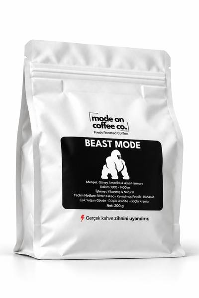 Beast Mode Yoğun Espresso Harmanı 200 gr | Medium-Dark Kavrum | Güçlü Krema