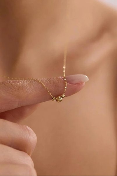 Papatya Silver Orjinal 14 Ayar Sertifikalı Altın Minimalist Dorika Toplu İtal...