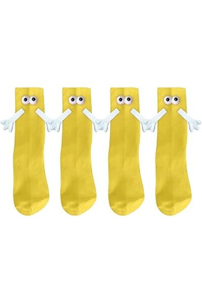 Generic 2 Pairs Hand Holding Socks, Couple Magnetic Socks, Holding Hands Sock...