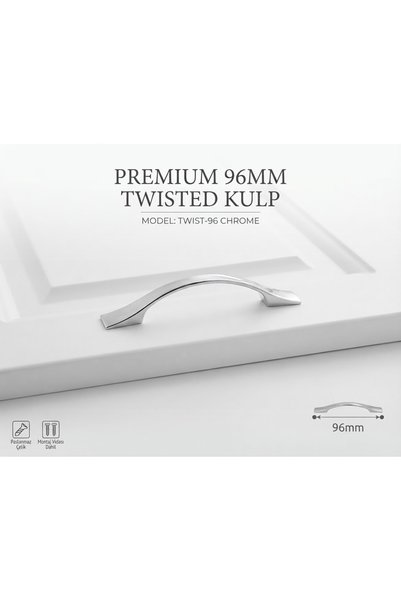 Arion 96 mm Sülün Kulp Mobilya Dolap Çekmece Kulpu Mutfak Banyo Gardırop Kulpu LÜX KROM-GÜMÜŞ-SİYAH