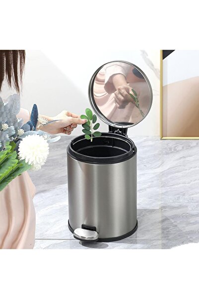 Generic Stainless Steel Pedal Bin,Classic Round Pedal Trash Can with Soft-Clo...