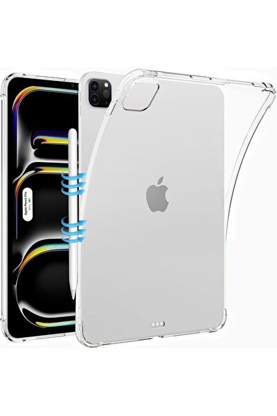Generic غطاء حماية شفاف نحيف من مادة TPU لجهاز iPad Pro مقاس 11 بوصة M4 (2024...