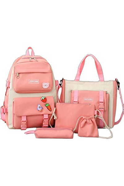 Generic 5Pcs Kawaii Cute Backpacks Combo Set with Bear Pendant Pins - Back To...