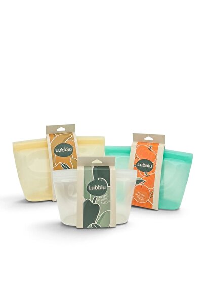 Lubblu 3'lü Ola Set – 500 / 1000 / 1500 ml %100 Platinum Silikon Gıda Saklama...