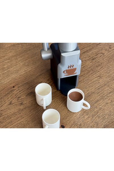 DU&ER 3'lü Bardaklı Oyuncak Kahve Makinesi – Dekoratif Kahve Makinesi ve Bard...