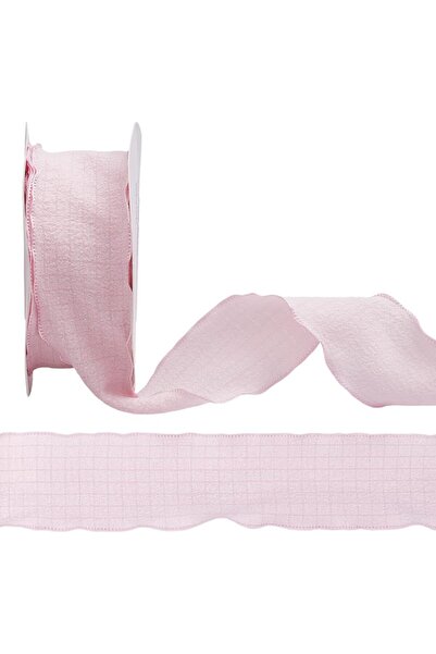 Generic Pink Ruffle Ribbon, 1.5 Inch 10 Yards Double Layer Chiffon Ribbons wi...