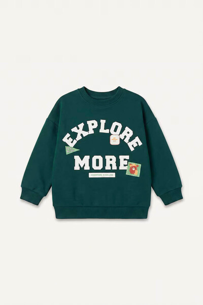 DeFacto Oversize Printed Sweatshirt with Arma Detail for Baby Boy I0317A526Au