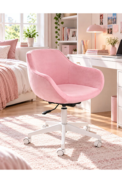 ChairLife Nune Beyaz Ayaklı/Pembe; Çalışma, çocuk odası, Oyuncu, Ofis Sandalyesi
