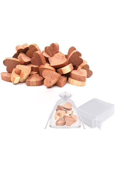 Generic رقائق خشب الأرز وأكياس معطرة للخزائن والأدراج - قطع خشبية لتخزين المل...