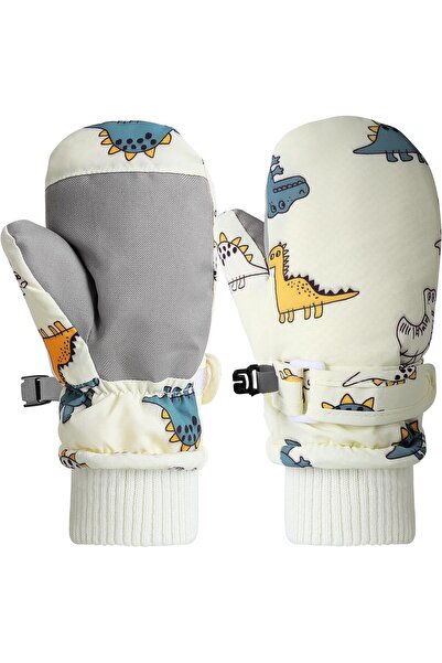 Generic Kids Ski Gloves, Toddle Thermal Snow Waterproof Gloves, Dinosaur Patt...