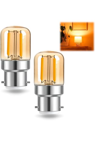 Generic مصابيح LED نوع B22 (عبوة من قطعتين)، مصباح ليلي صغير 1 واط، 2700 كلفن...